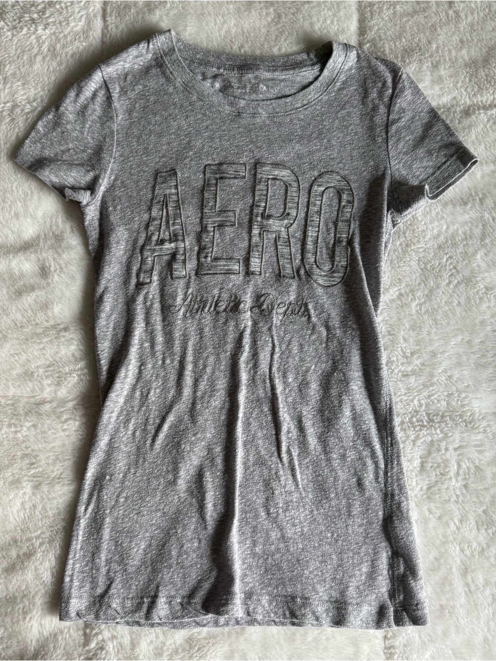 Aeropostale Heather Gray Logo Tee